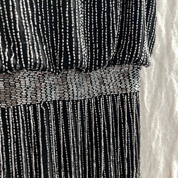 Beaded Black Cocktail Dress size 2 - Picture 2 of 5